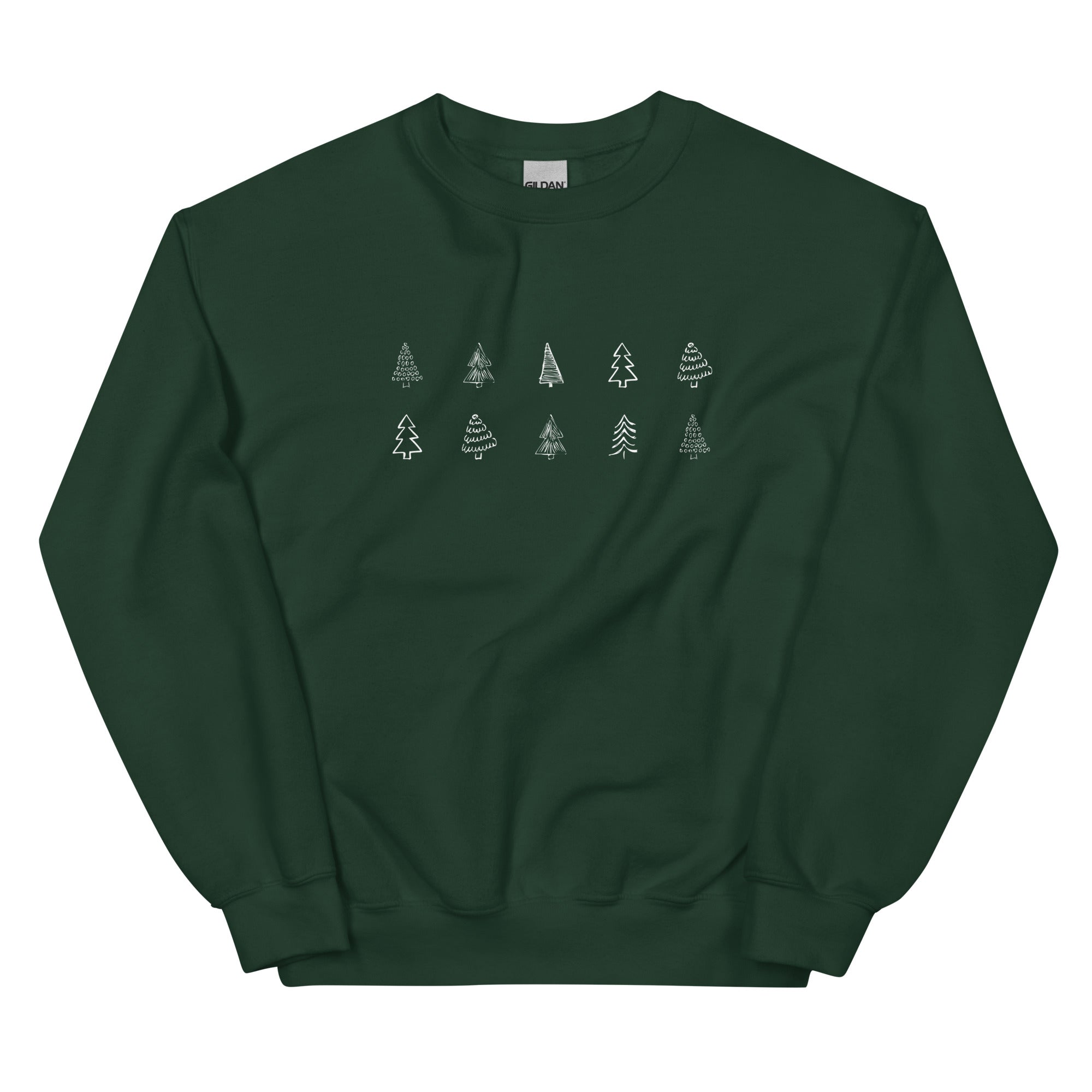Christmas Tree Forest Crewneck Sweatshirt | Holiday Apparel