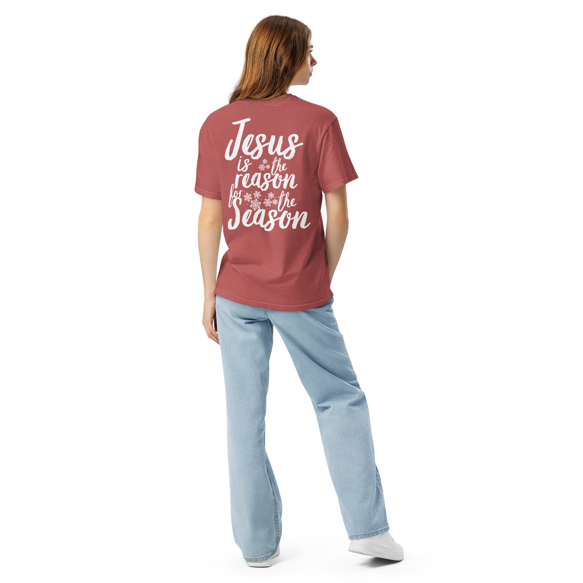 Comfort Colors | Jesus Is The Reason Snowflake T-Shirt | Faith-Based Apparel