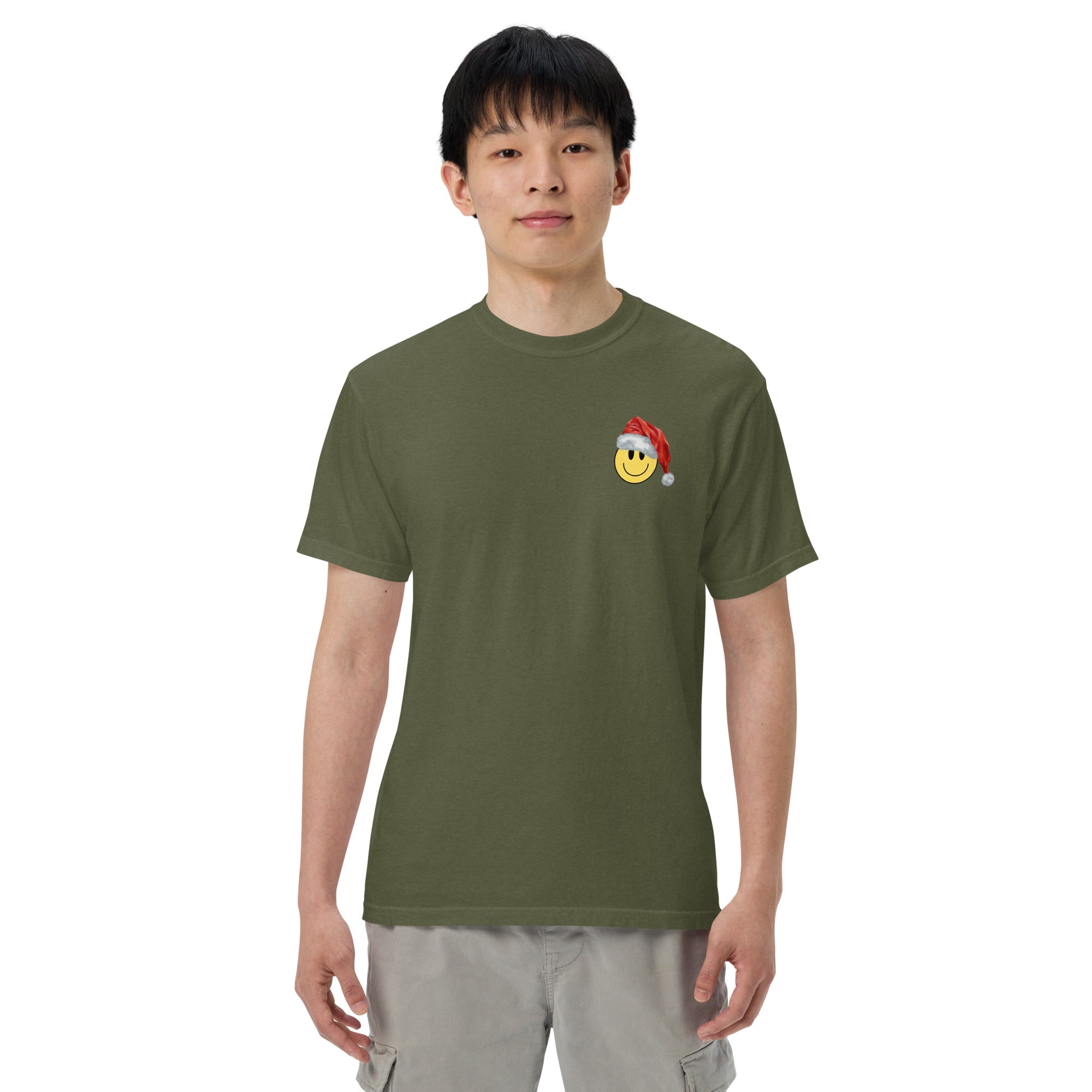 Comfort Colors | Merry Christmas Smiley Face T-Shirt | Premium Christmas Tee