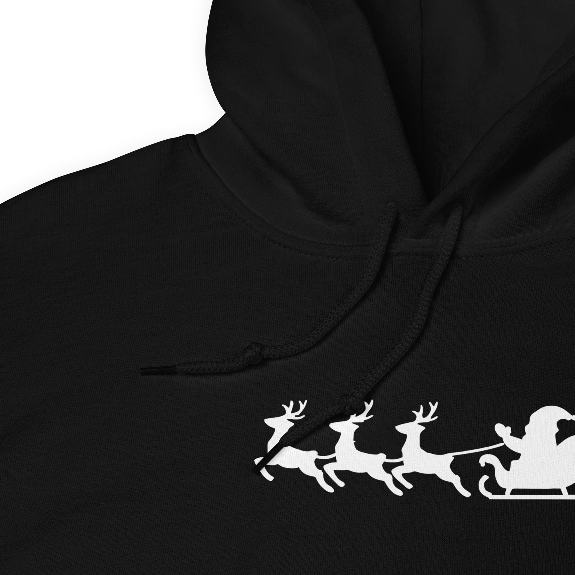 Santa Sleigh Silhouette Hoodie | Classic Holiday Sweatshirt