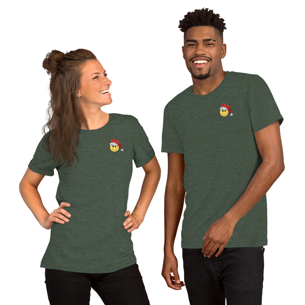 Merry Christmas Smiley Face T-Shirt | Soft Bella Canvas Tee