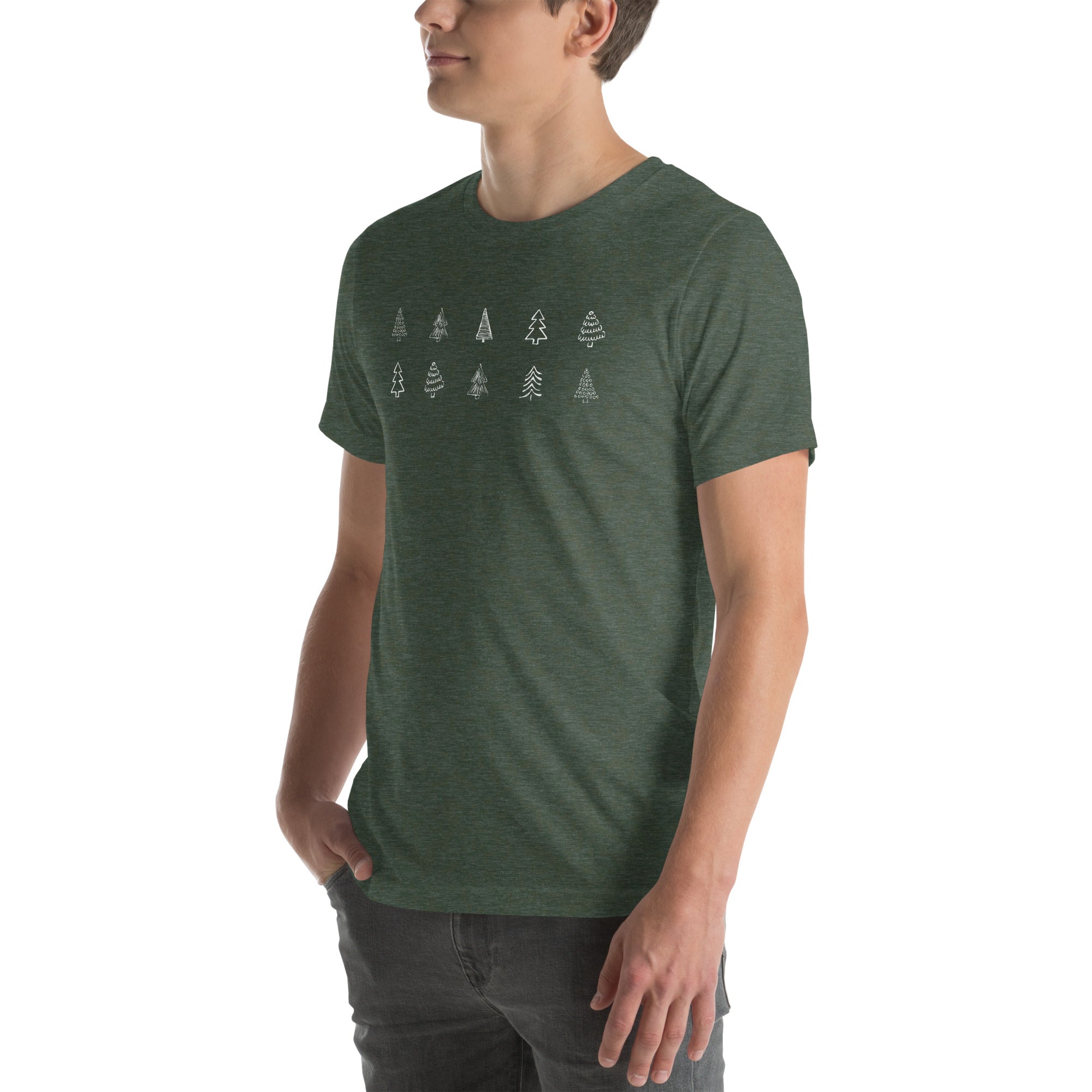 Christmas Tree Forest T-Shirt | Soft Bella Canvas Tee | Festive Holiday Apparel