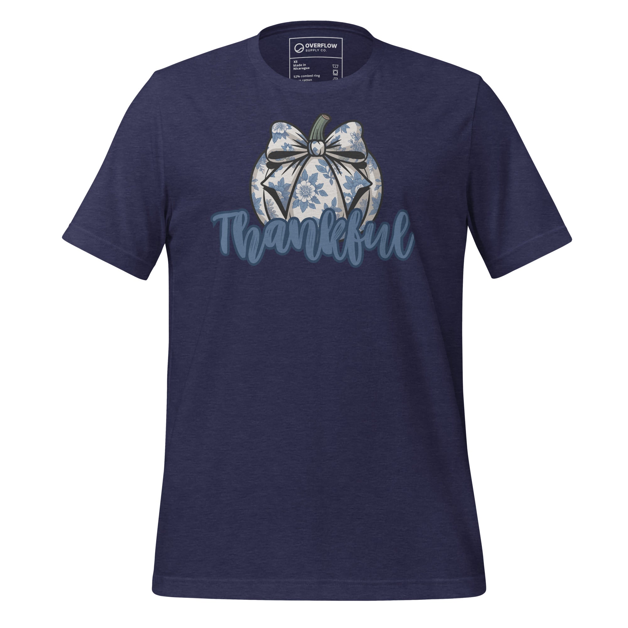 Thankful | Blue & White Pumpkin Tee
